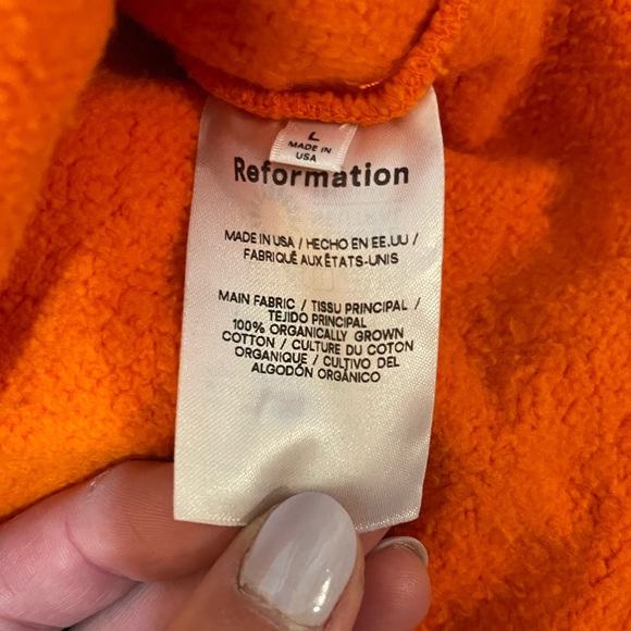 Reformation boxy cropped crew sweatshirt EUC - Picture 4 of 4